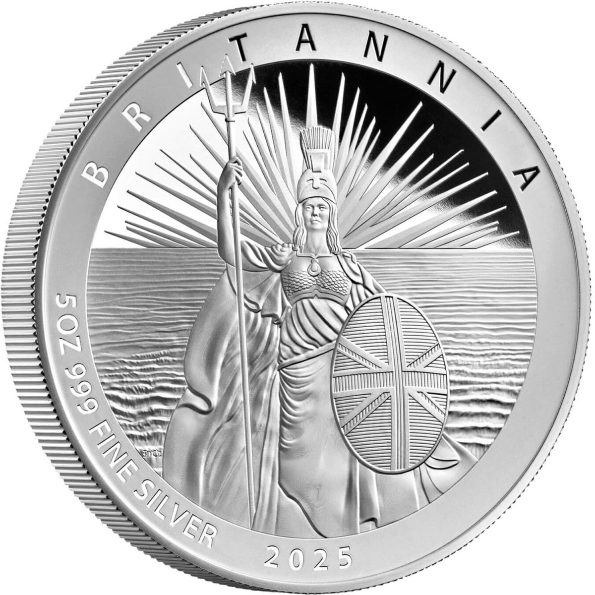 10 Pounds - Charles III 5 oz Fine Silver reverse