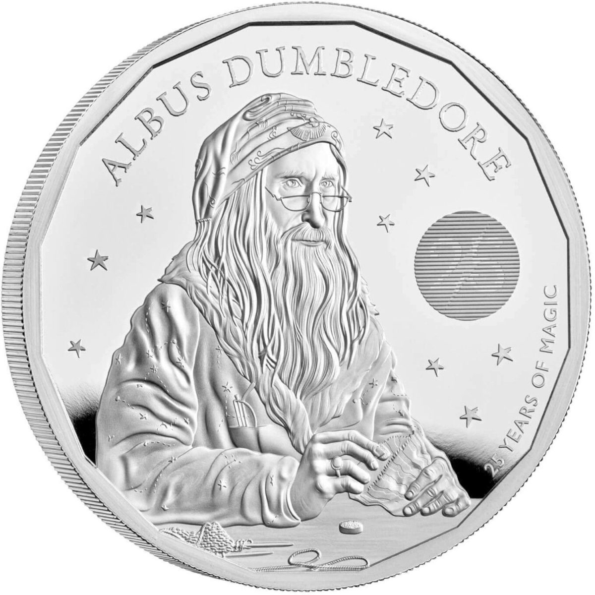 10 Pounds - Charles III Albus Dumbledore; Silver Proof reverse