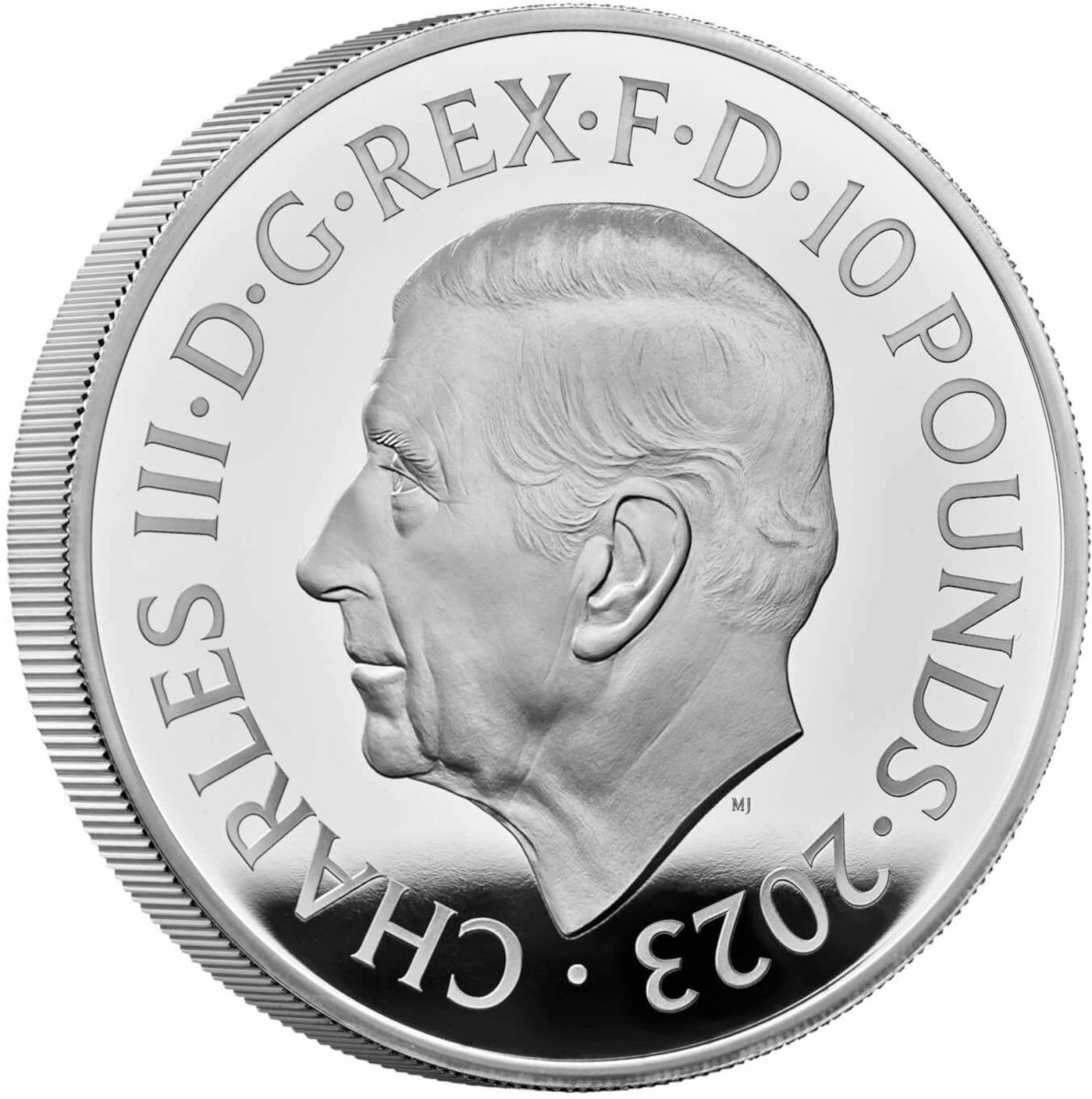 10 Pounds - Charles III Bond Films of the 1960s; Silver Proof obverse