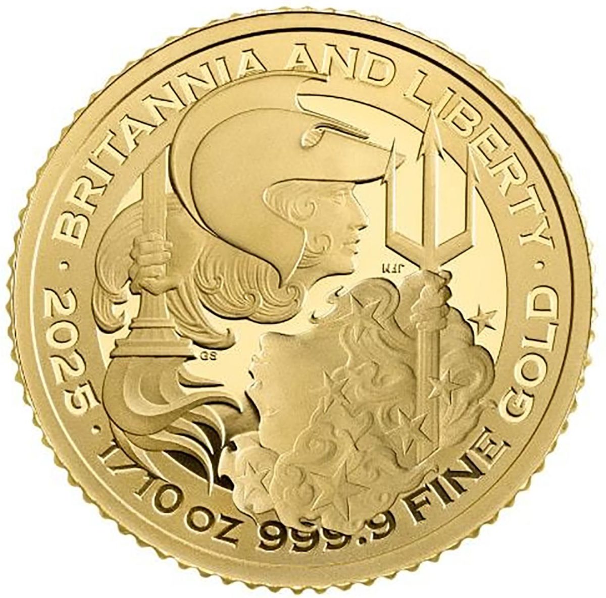 10 Pounds - Charles III Britannia & Liberty; Gold Proof