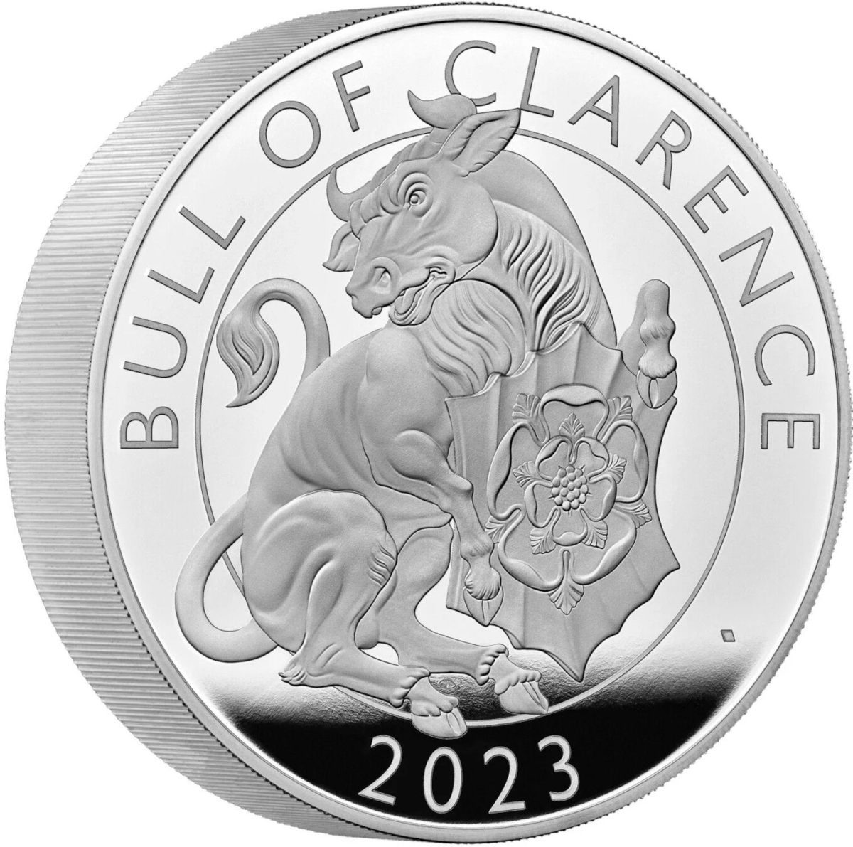 10 Pounds - Charles III Bull of Clarence; Silver Piedfort