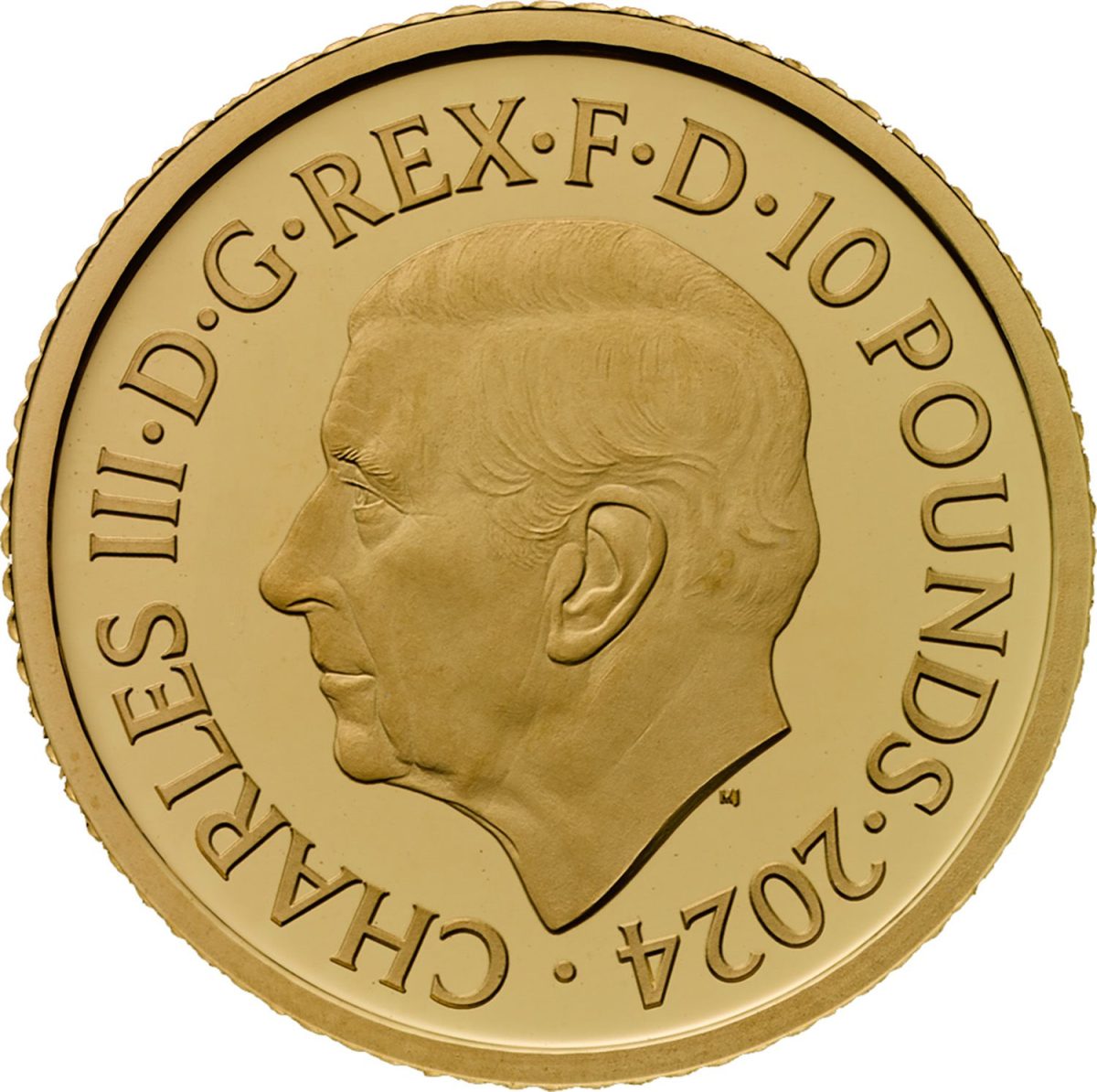 10 Pounds - Charles III D-Day Anniversary; Gold Proof obverse