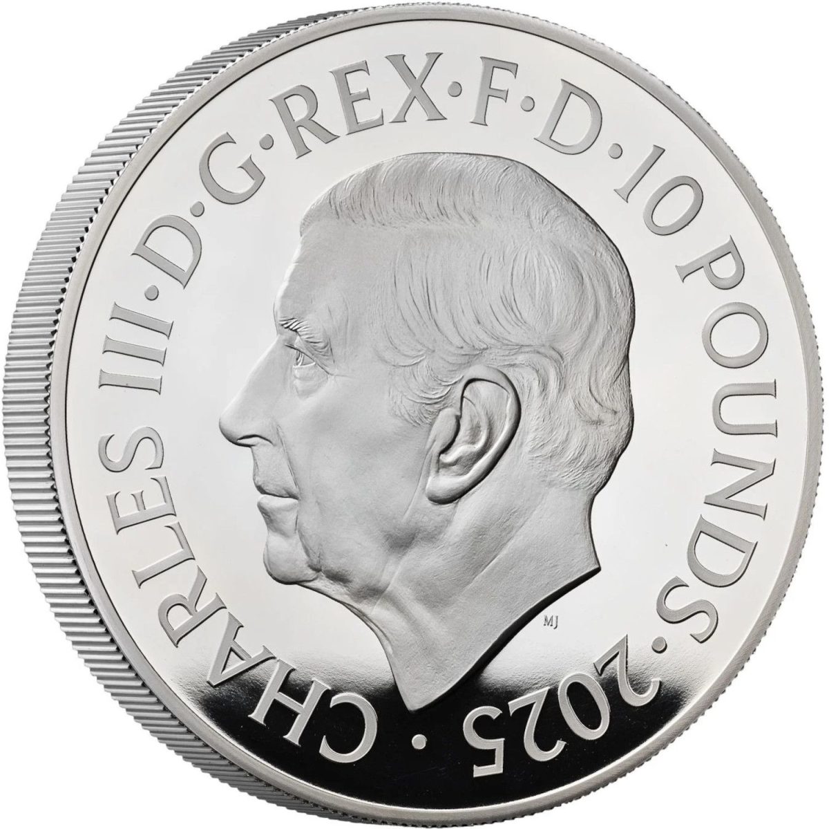 10 Pounds - Charles III Freddie Mercury; Silver Proof obverse