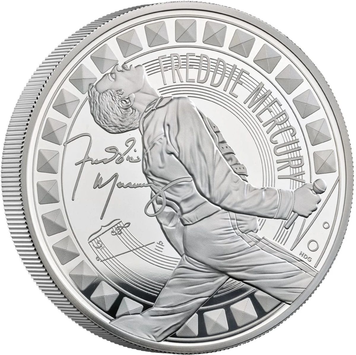 10 Pounds - Charles III Freddie Mercury; Silver Proof