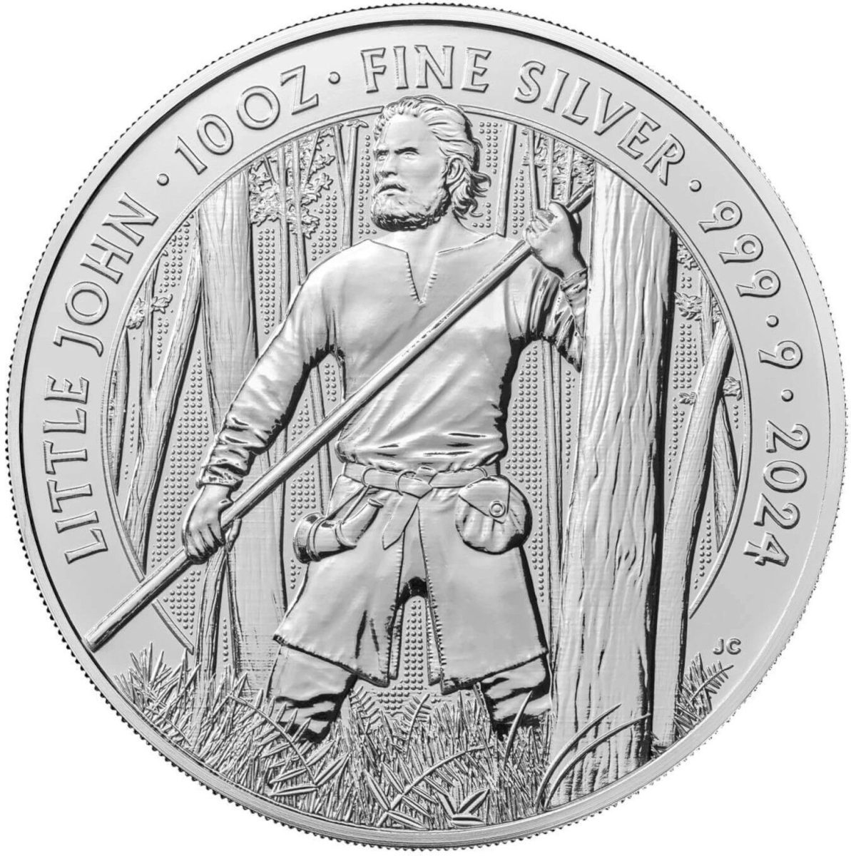 10 Pounds - Charles III Little John; 10 oz Fine Silver reverse