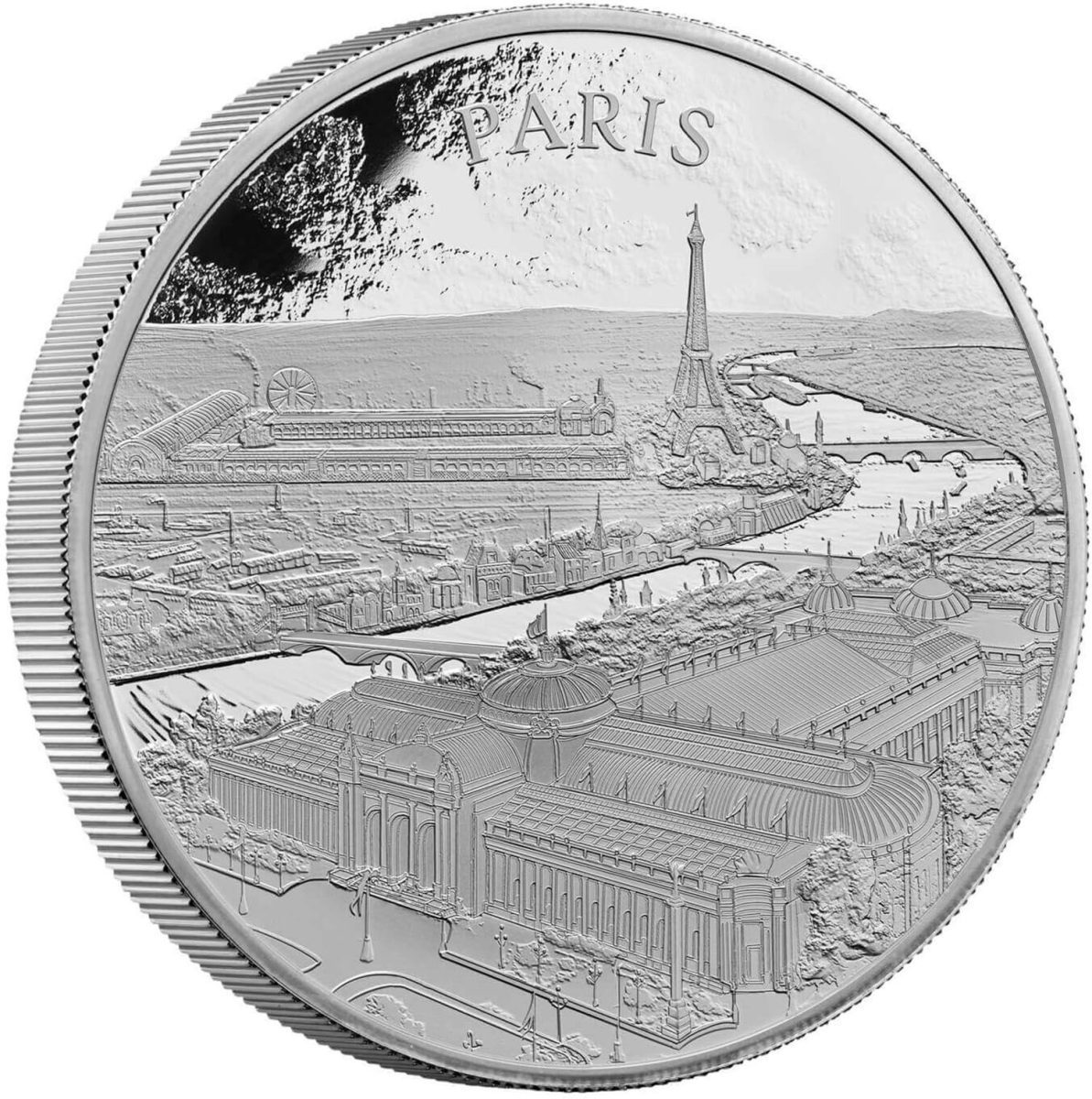 10 Pounds - Charles III Paris; Silver Proof reverse