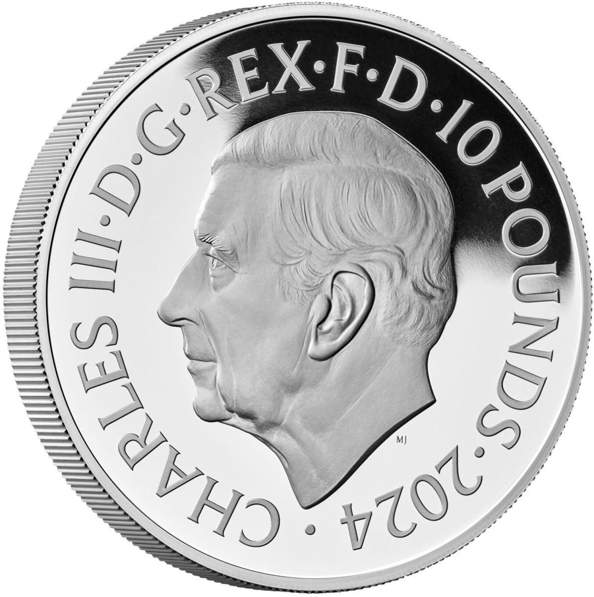 10 Pounds - Charles III Paul McCartney; Silver Proof obverse