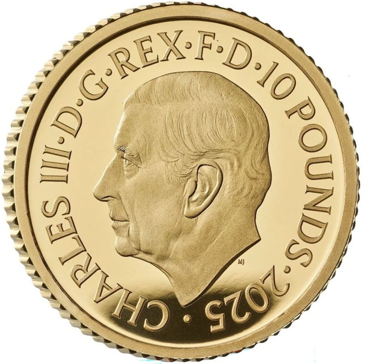 10 Pounds - Charles III Queen Elizabeth The Queen Mother; Gold Proof obverse