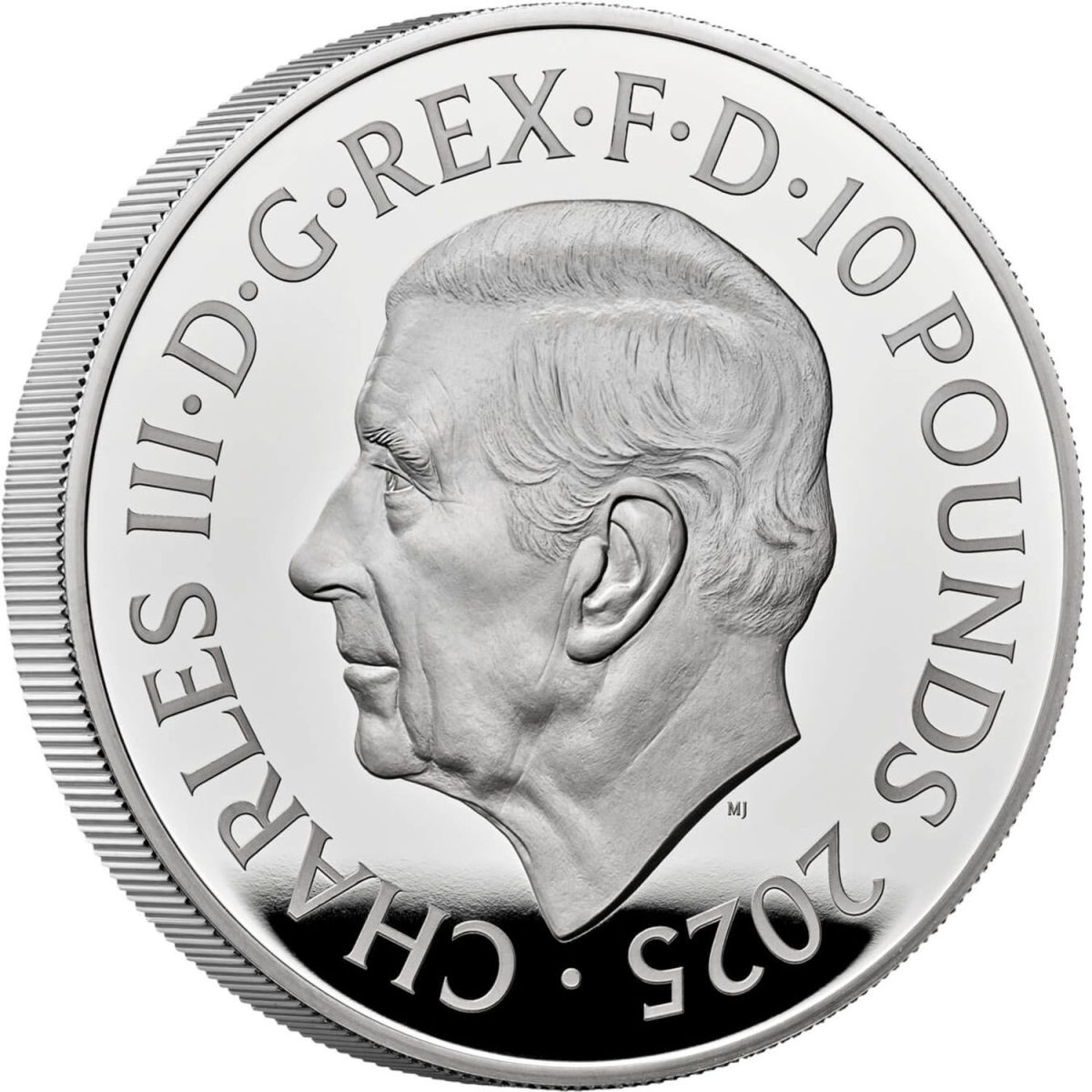 10 Pounds - Charles III Queen's Panther; Silver Proof obverse