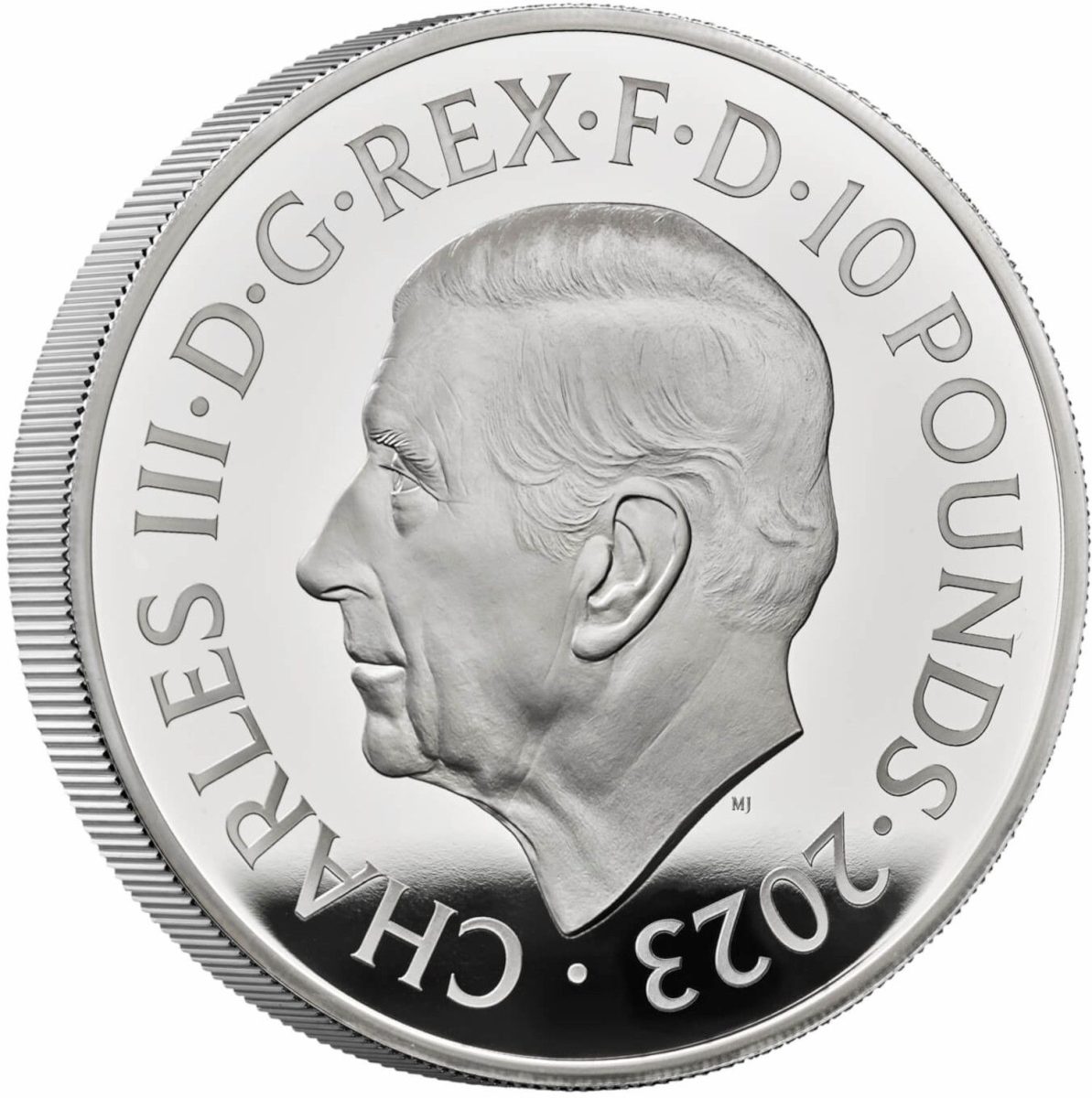 10 Pounds - Charles III R2D2 and C3PO; Silver Proof obverse