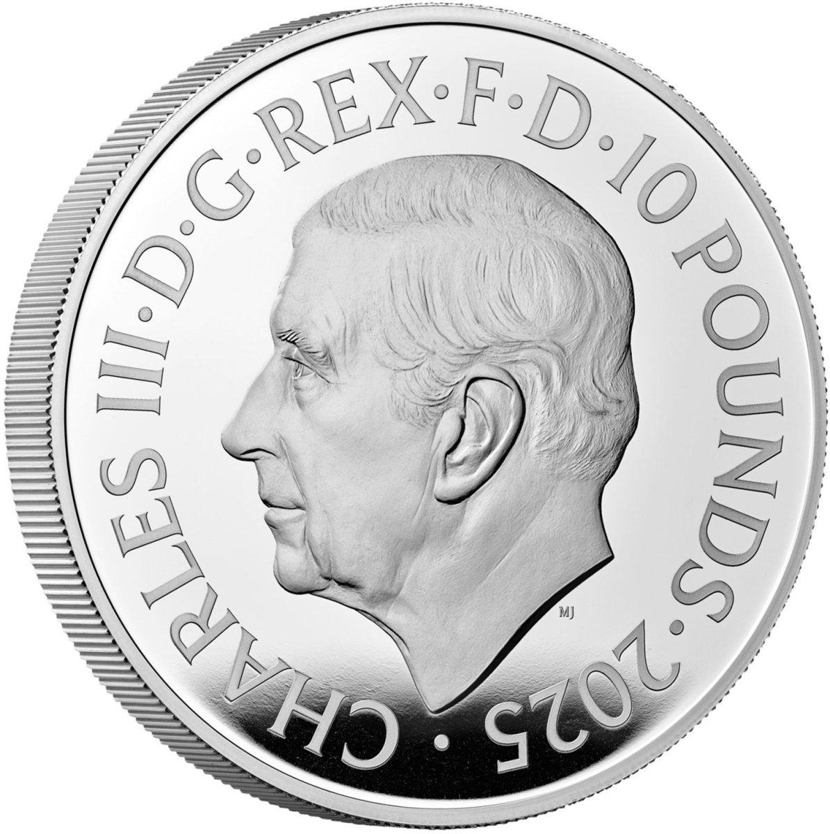 10 Pounds - Charles III Waterloo Medal - Victory; Silver Proof obverse