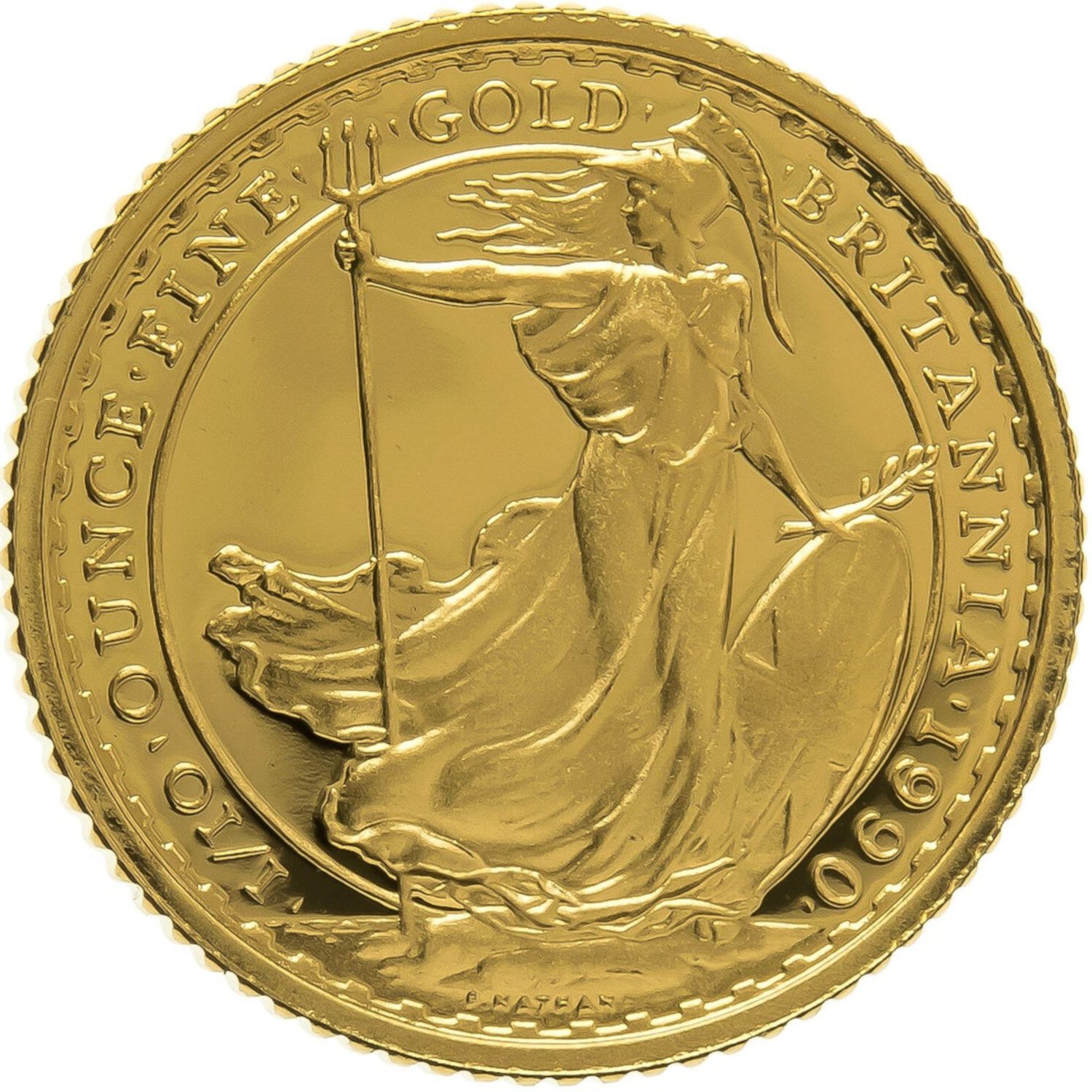 10 Pounds - Elizabeth II 3rd portrait; 1/10 oz Fine Gold reverse