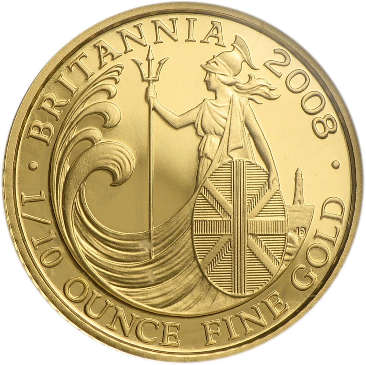 10 Pounds - Elizabeth II 4th portrait; 1/10 oz Fine Gold