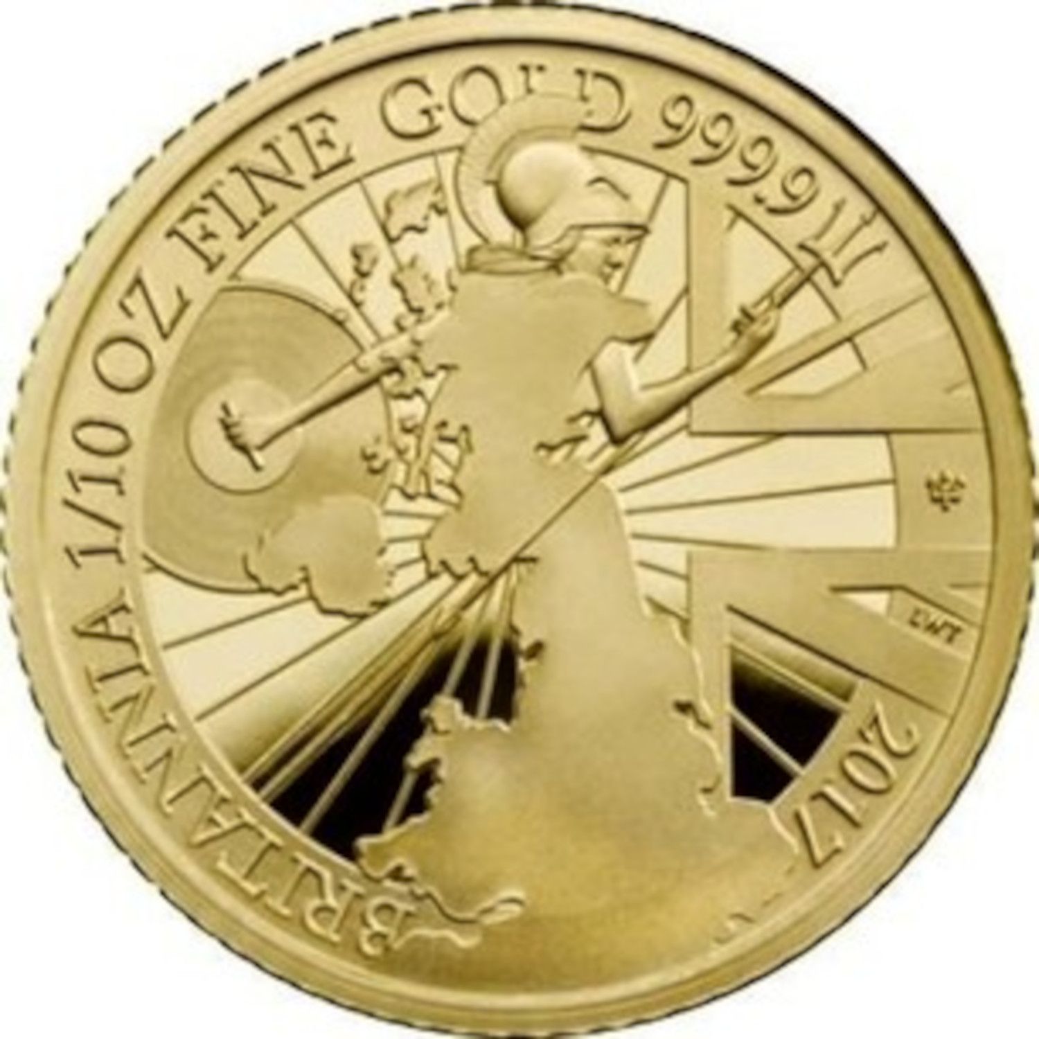 10 Pounds - Elizabeth II 5th portrait; 1/10 oz Fine Gold
