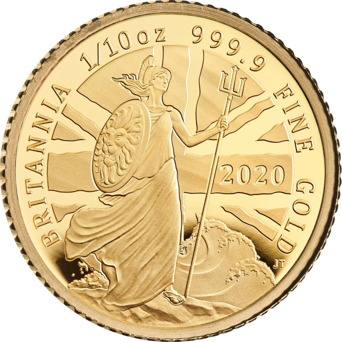 10 Pounds - Elizabeth II 5th portrait; 1/10 oz Fine Gold