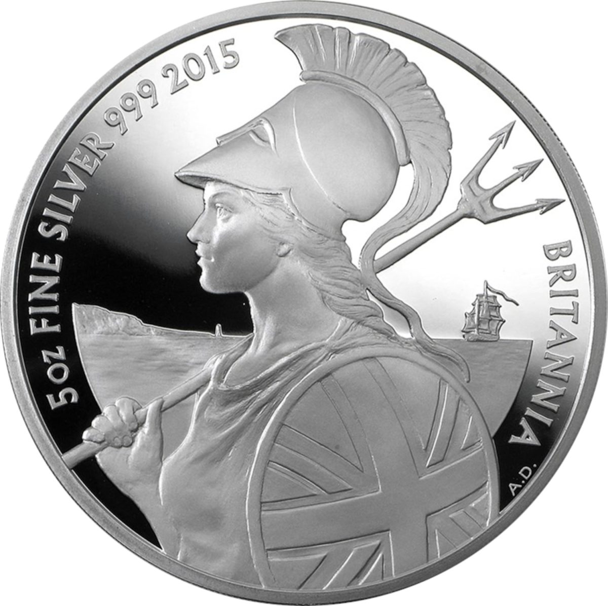 10 Pounds - Elizabeth II 5th portrait; 5 oz Fine Silver