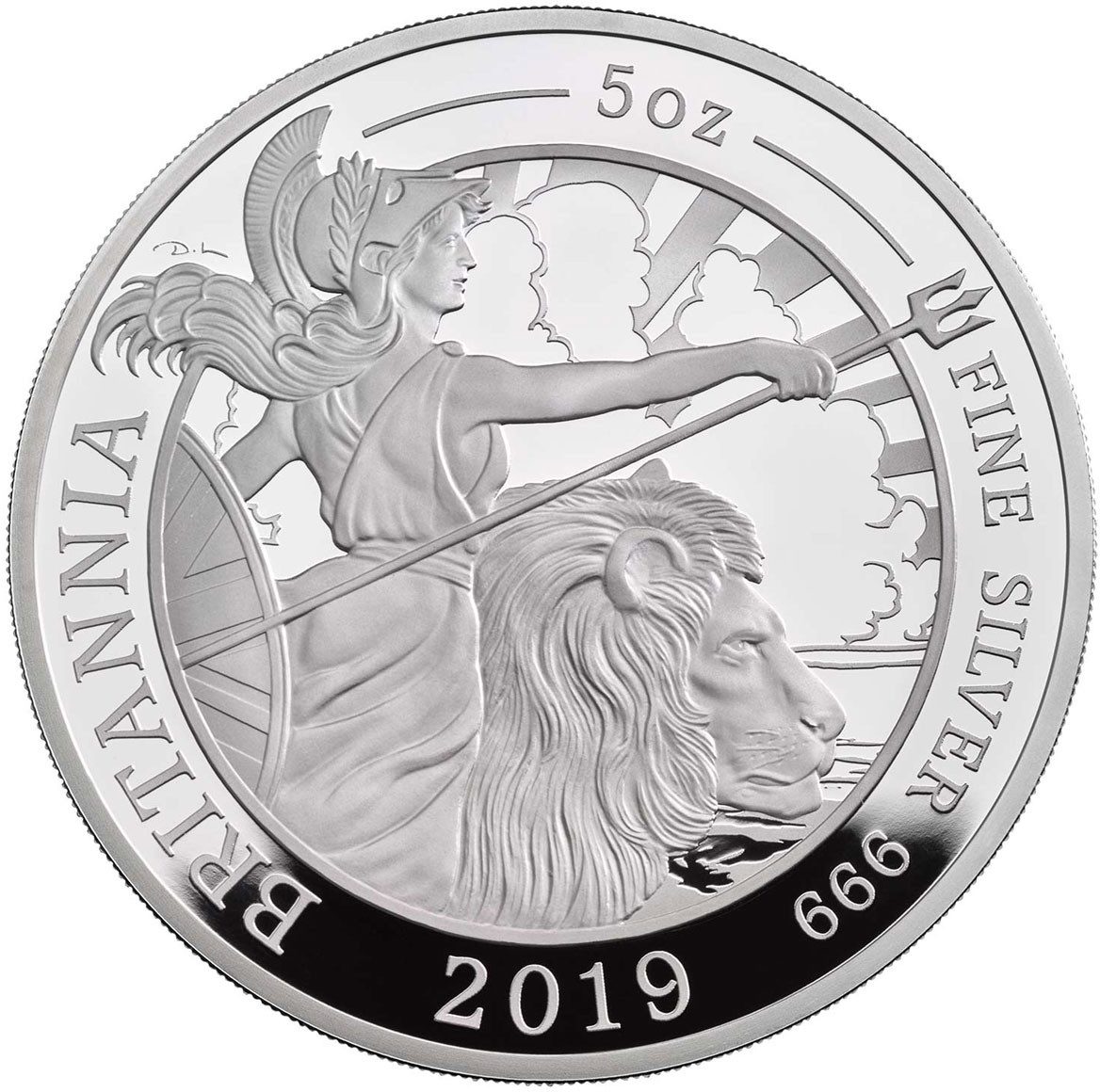 10 Pounds - Elizabeth II 5th portrait; 5 oz Fine Silver