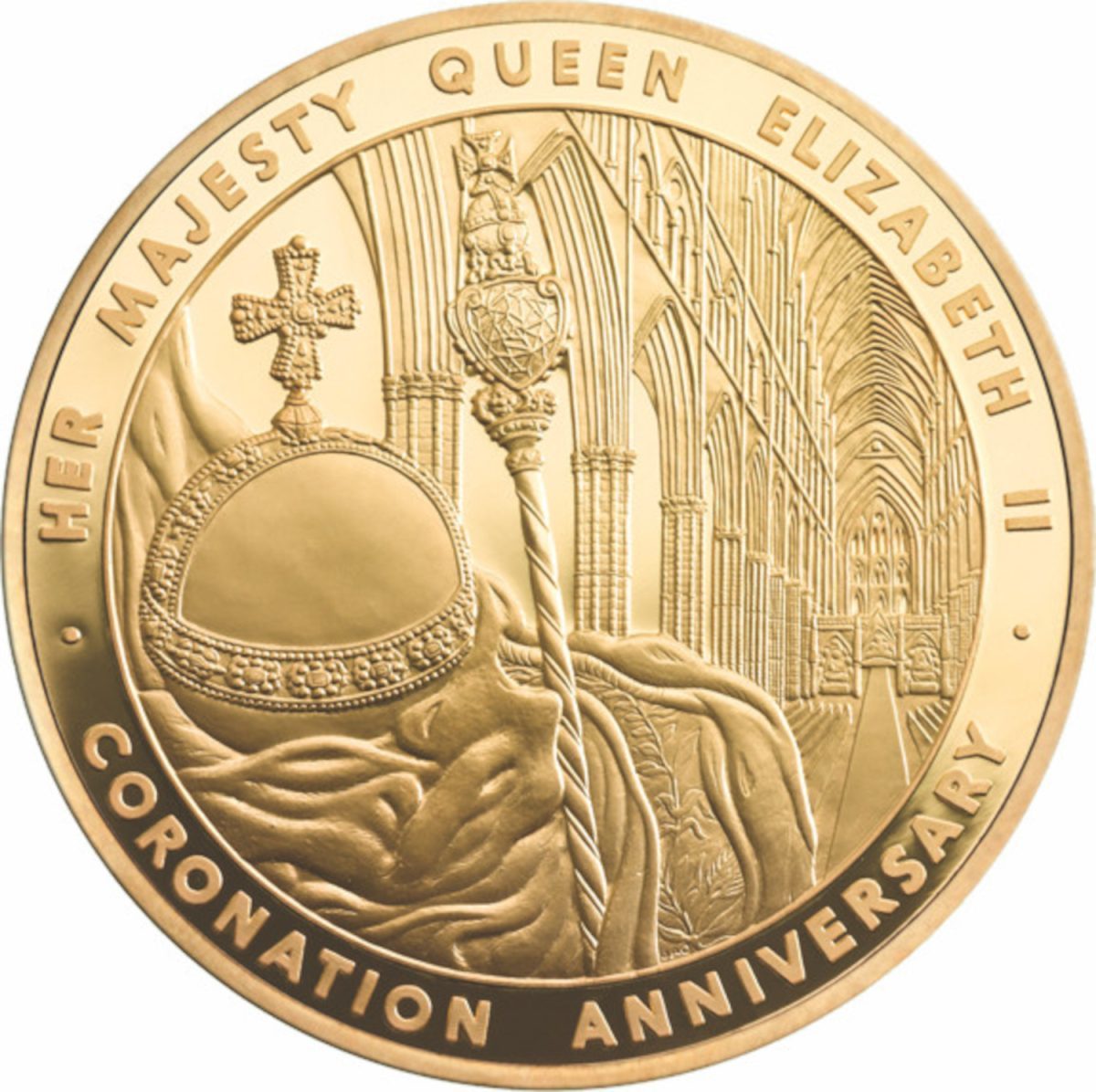 10 Pounds - Elizabeth II 60th Coronation Jubilee; Gold Proof