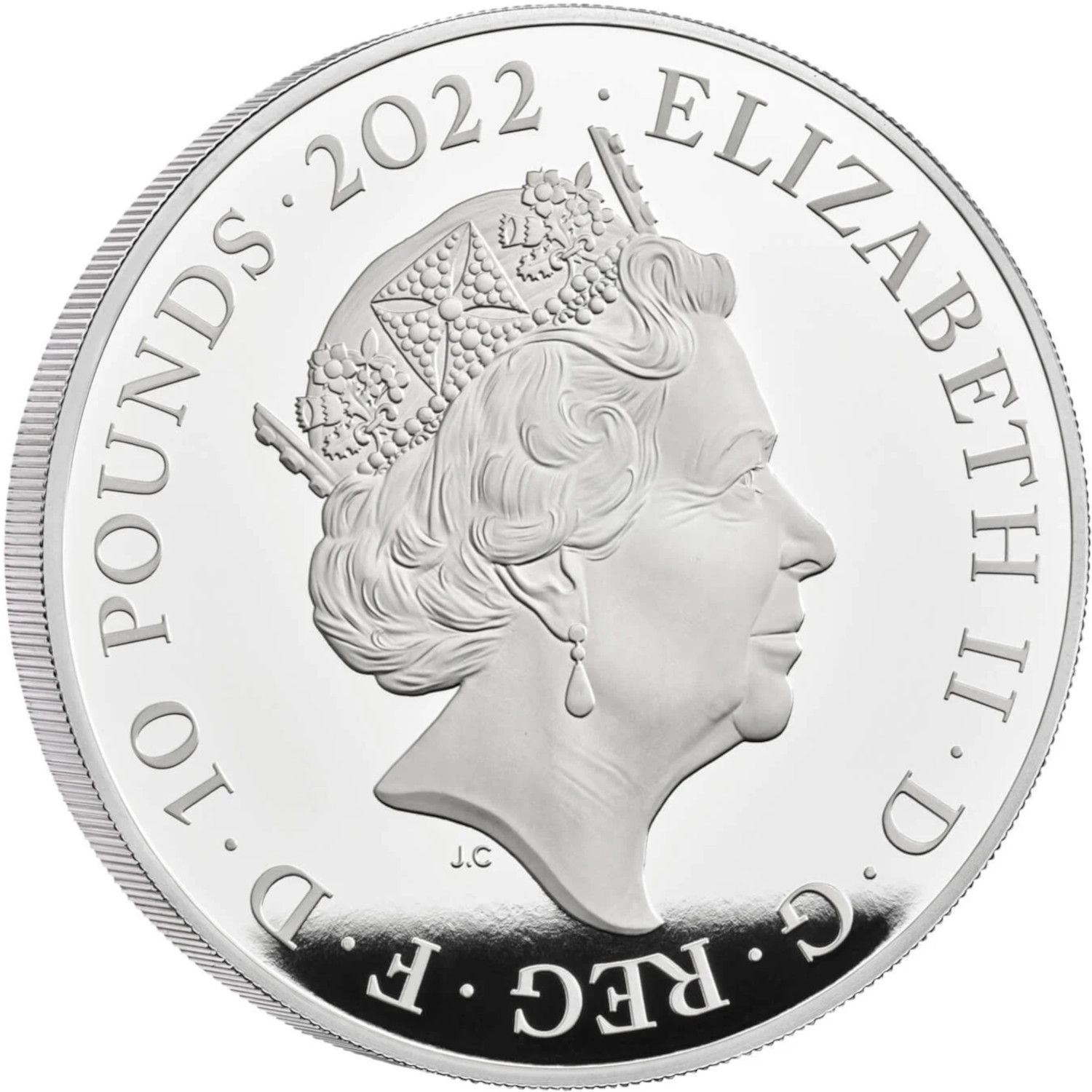 10 Pounds - Elizabeth II Dame Vera Lynn; Silver Proof obverse