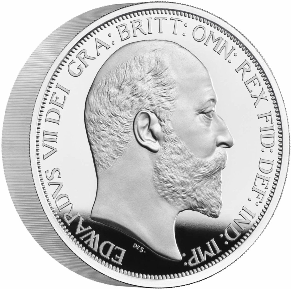 10 Pounds - Elizabeth II Edward VII; Silver Piedfort