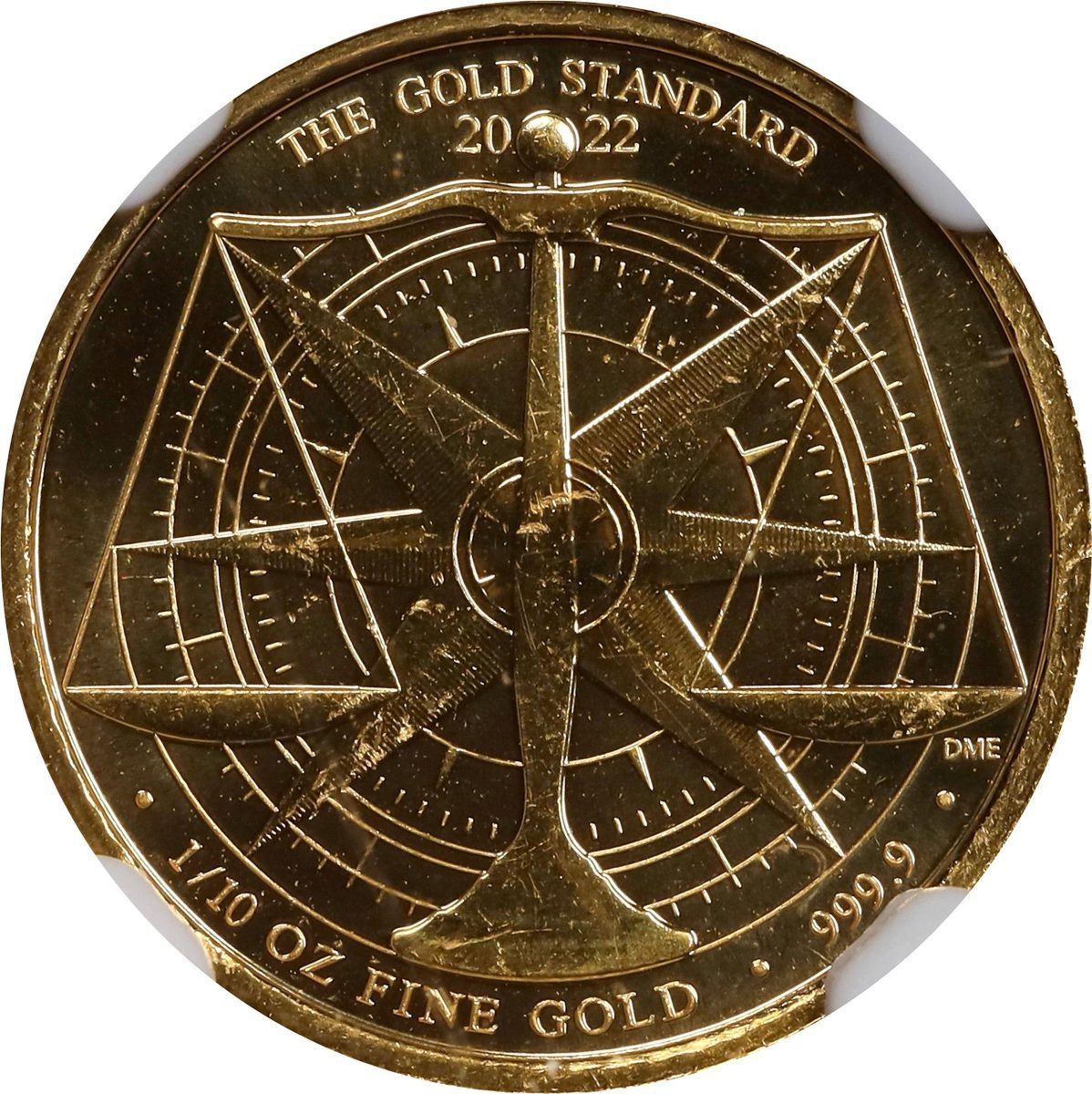 10 Pounds - Elizabeth II Gold Standard; 1/10 oz Fine Gold reverse