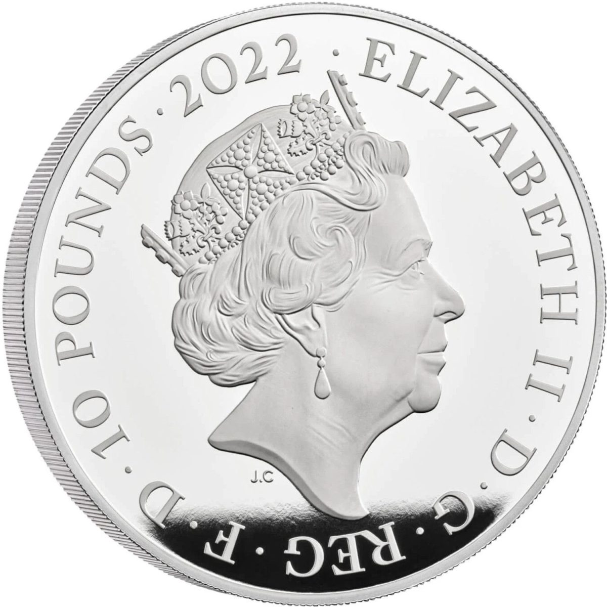 10 Pounds - Elizabeth II Henry VII; Silver Piedfort obverse