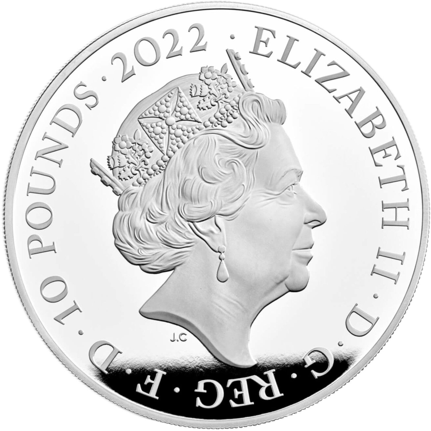 10 Pounds - Elizabeth II Hogwarts Express; Silver Proof obverse