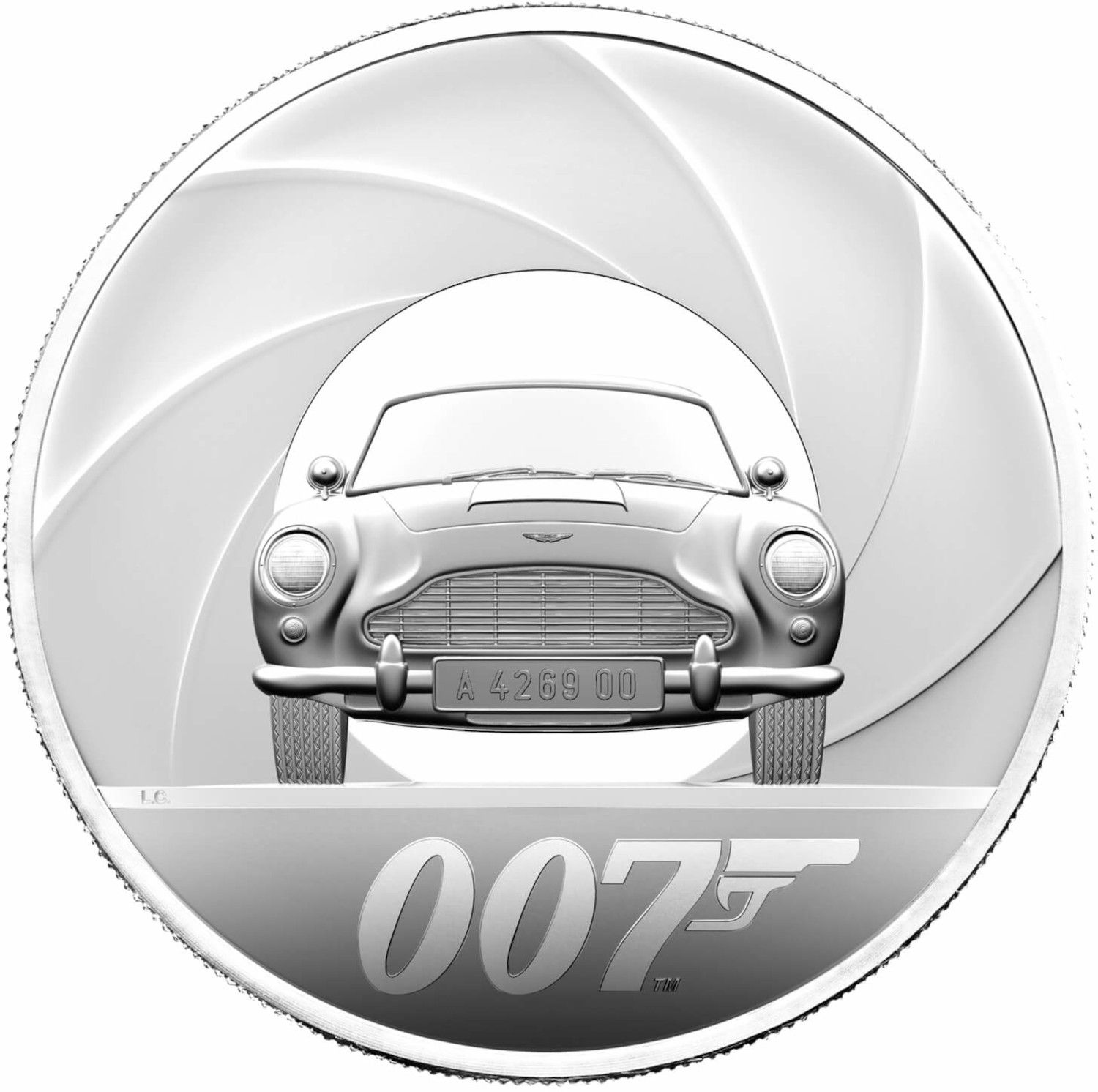 10 Pounds - Elizabeth II James Bond; Silver Piedfort