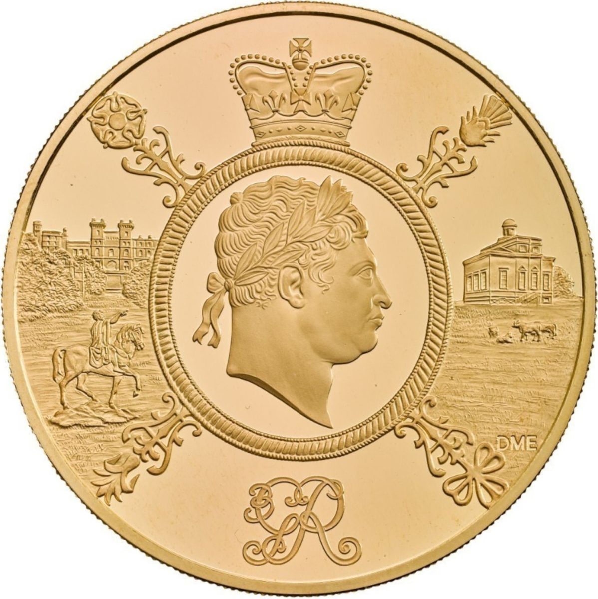 10 Pounds - Elizabeth II King George III; Gold Proof