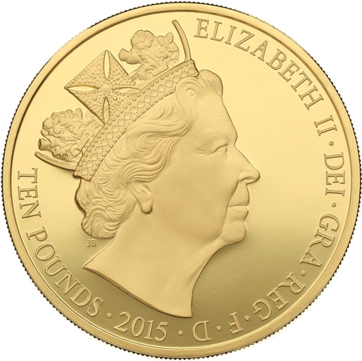 10 Pounds - Elizabeth II Longest Reign; Gold Proof obverse