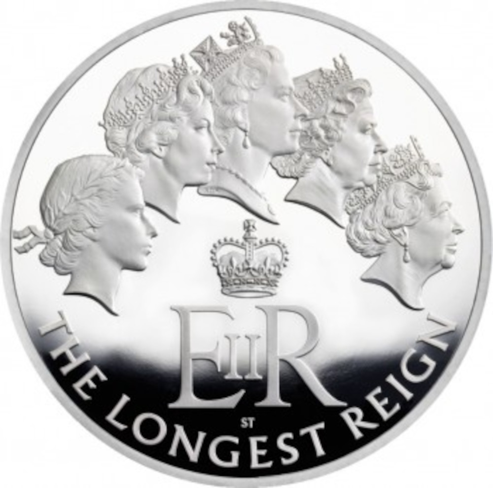 10 Pounds - Elizabeth II Longest Reign; Silver Proof