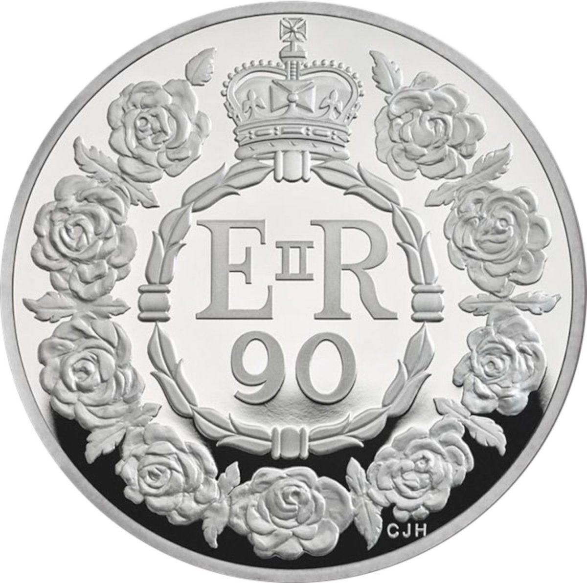 10 Pounds - Elizabeth II Queen’s 90th Birthday; Silver Proof