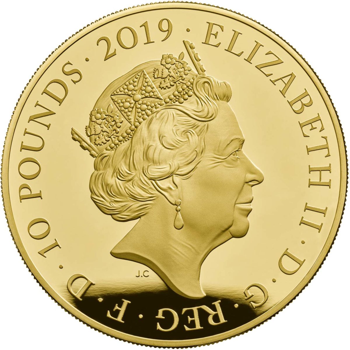 10 Pounds - Elizabeth II Queen Victoria and Prince Albert; Gold Proof obverse