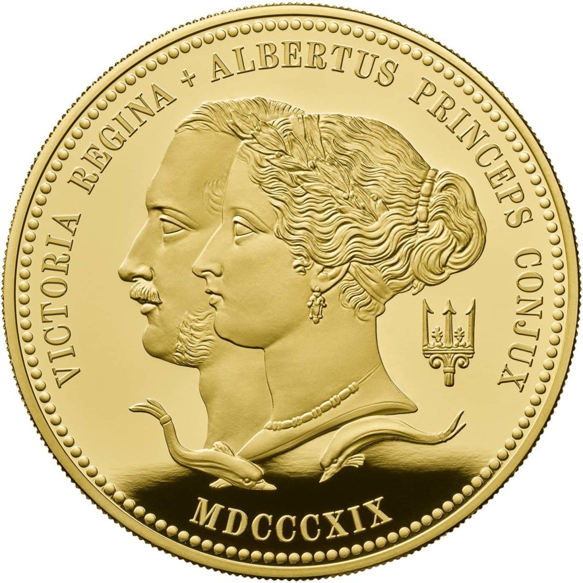 10 Pounds - Elizabeth II Queen Victoria and Prince Albert; Gold Proof reverse