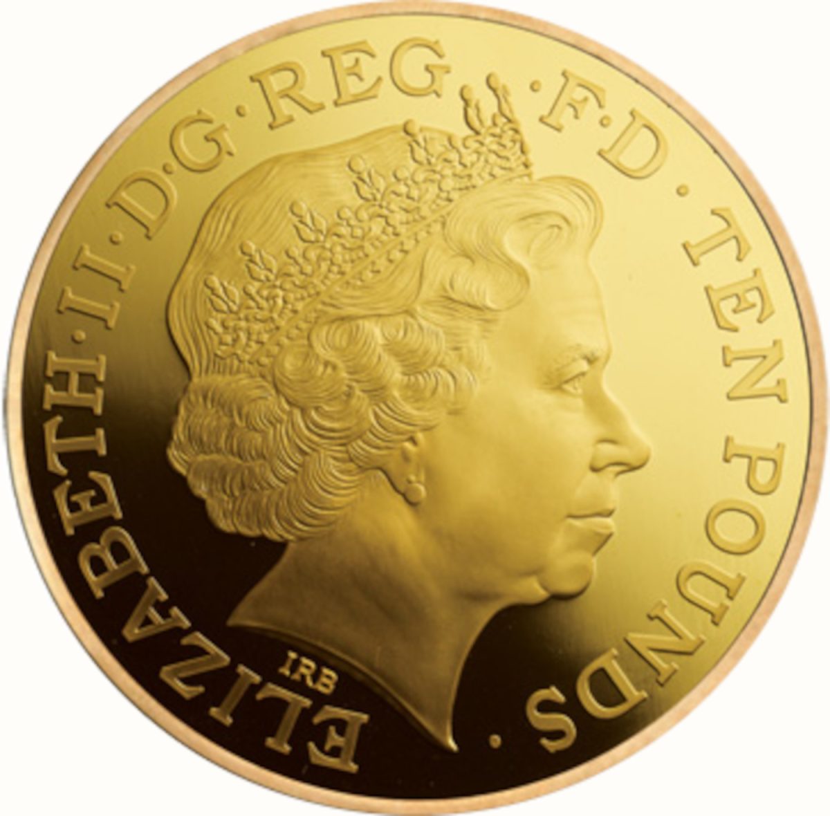 10 Pounds - Elizabeth II Royal Christening; Gold Proof obverse