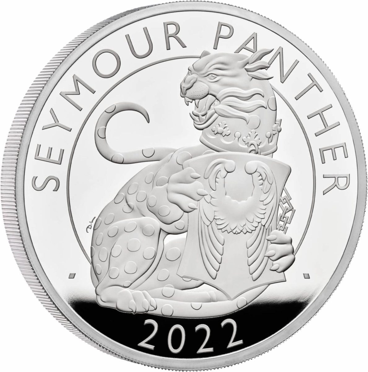 10 Pounds - Elizabeth II Seymour Panther; Silver Proof reverse
