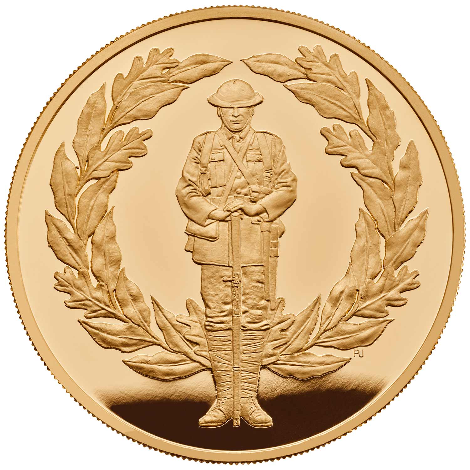 10 Pounds - Elizabeth II Soldier; Gold Proof reverse