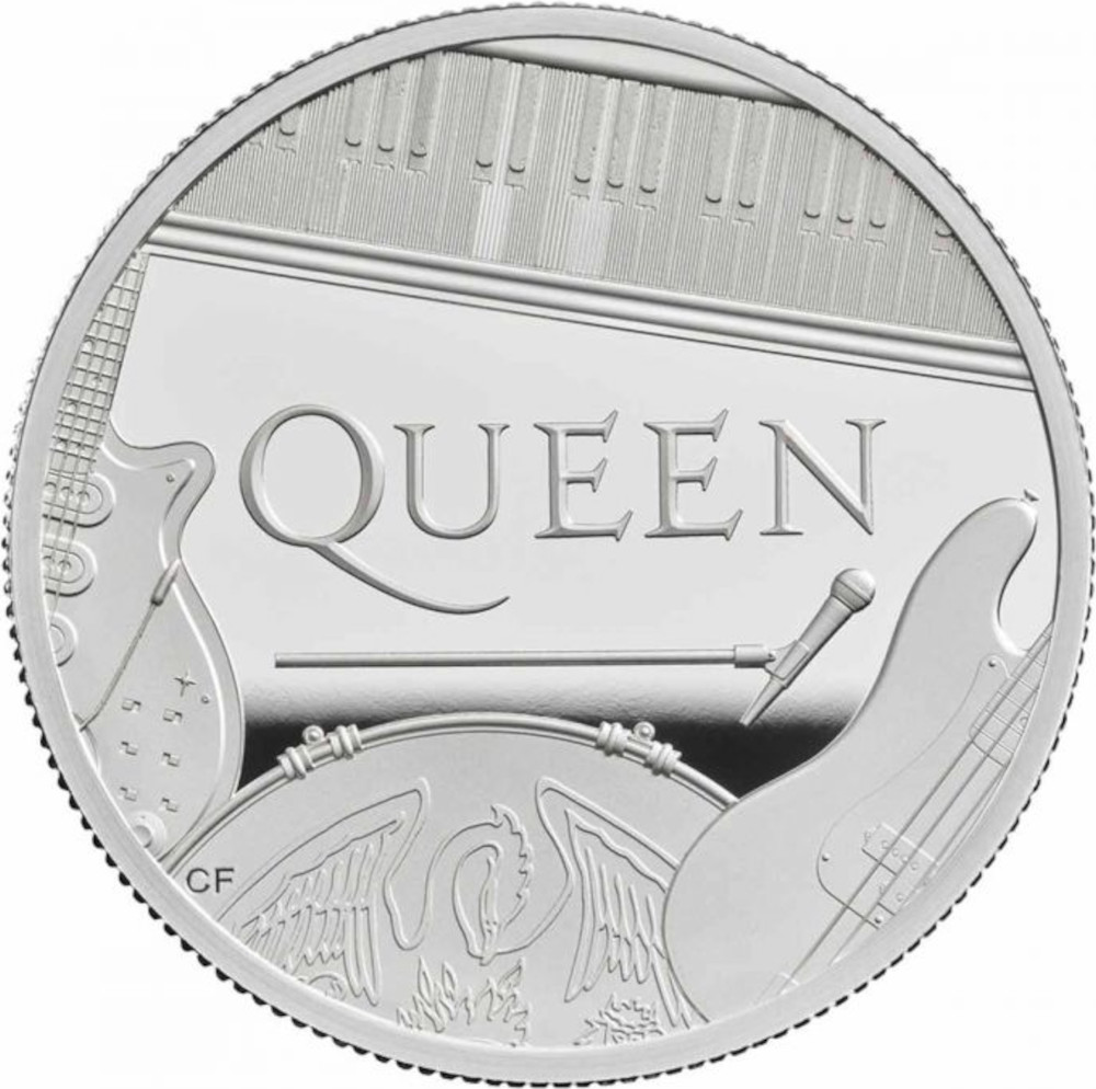 10 Pounds - Elizabeth II The band Queen; Silver Proof