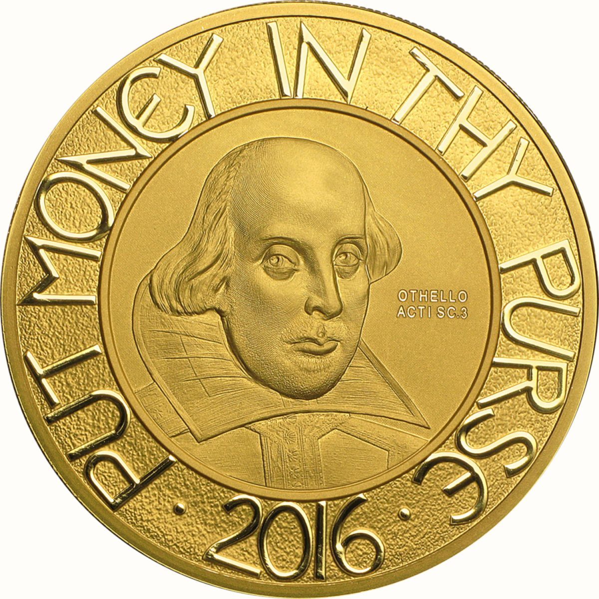 10 Pounds - Elizabeth II William Shakespeare; Gold Proof