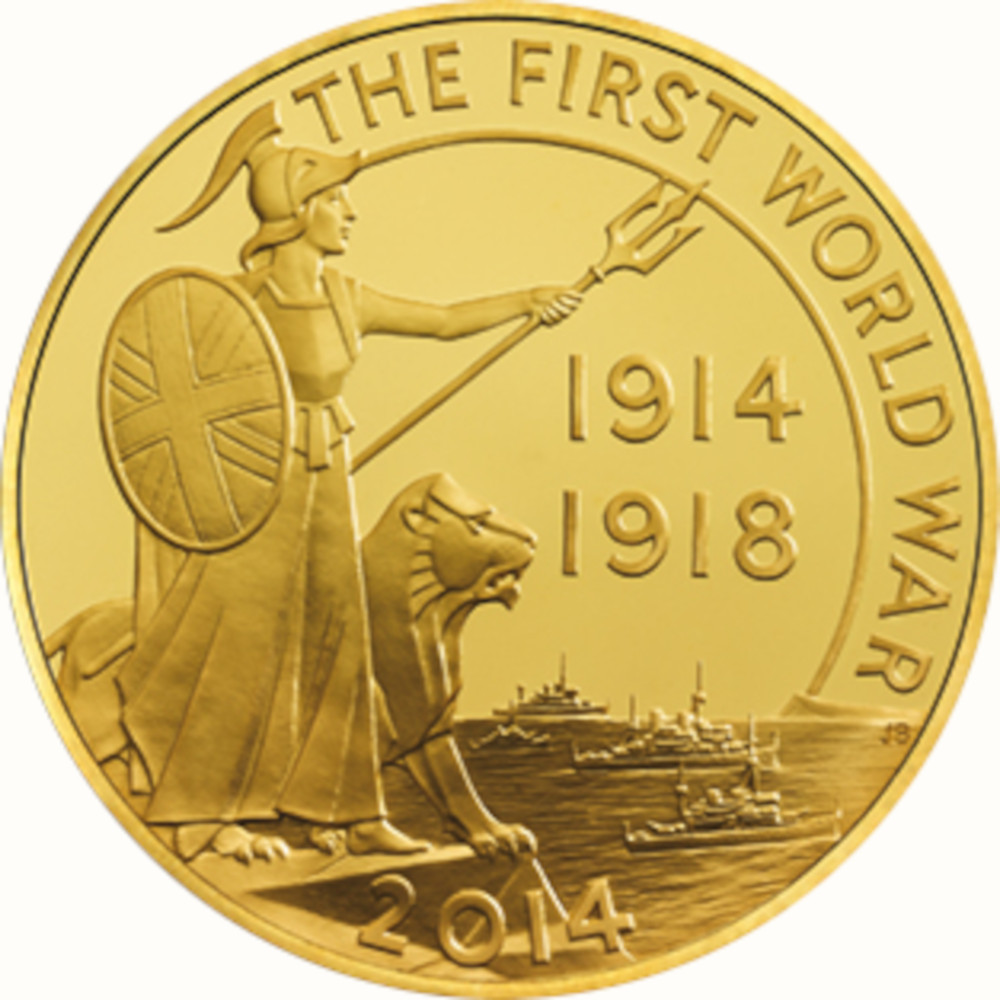 10 Pounds - Elizabeth II World War I; Gold Proof
