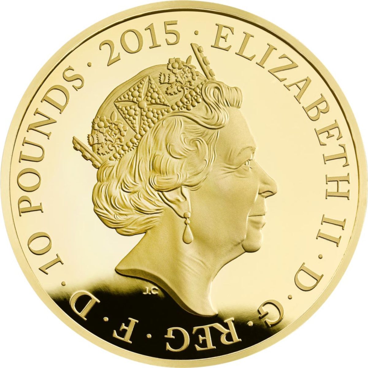 10 Pounds - Elizabeth II World War I; Gold Proof obverse
