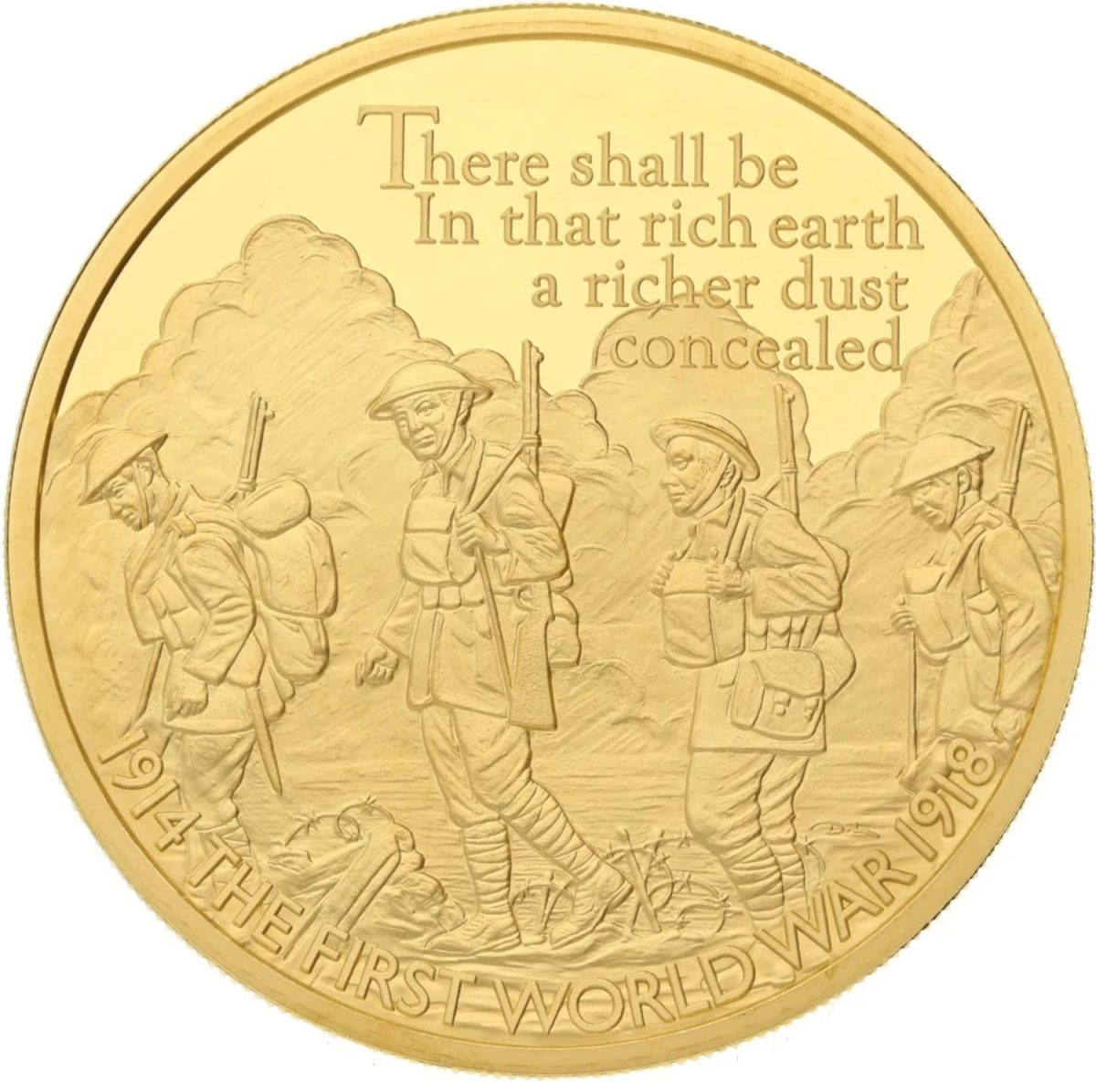 10 Pounds - Elizabeth II World War I Poetry; Gold Proof