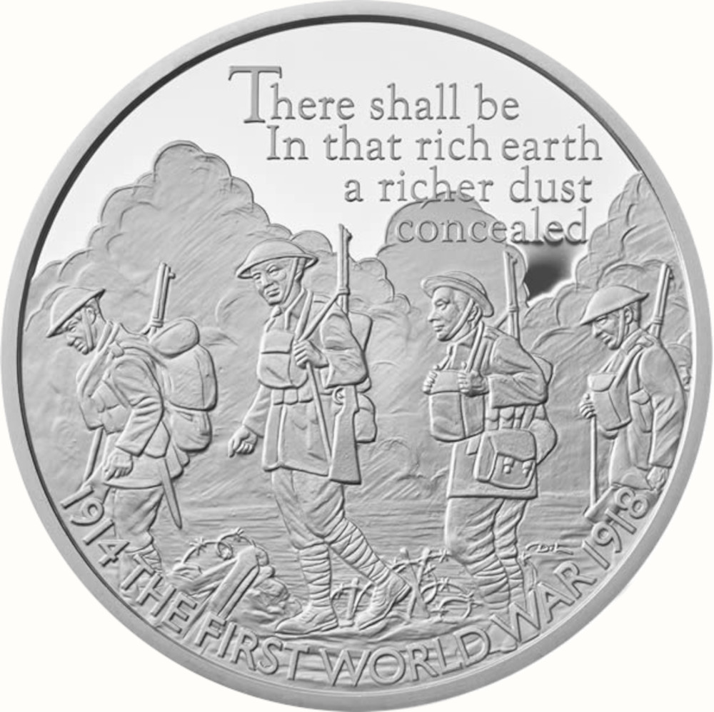 10 Pounds - Elizabeth II World War I Poetry; Silver Proof