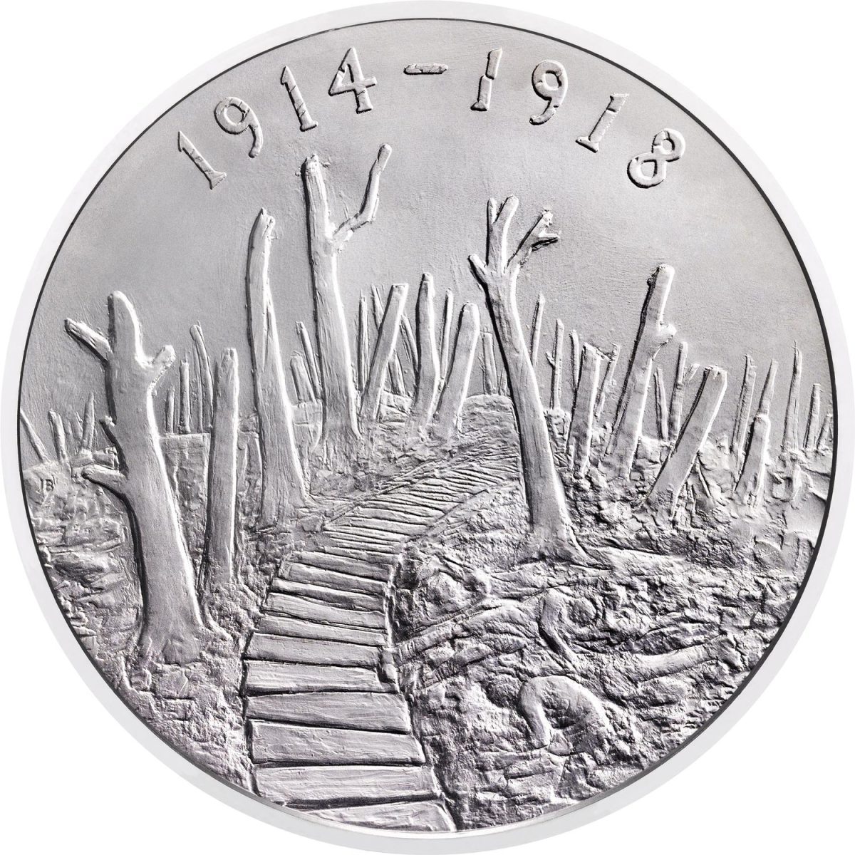 10 Pounds - Elizabeth II World War I; Silver Proof
