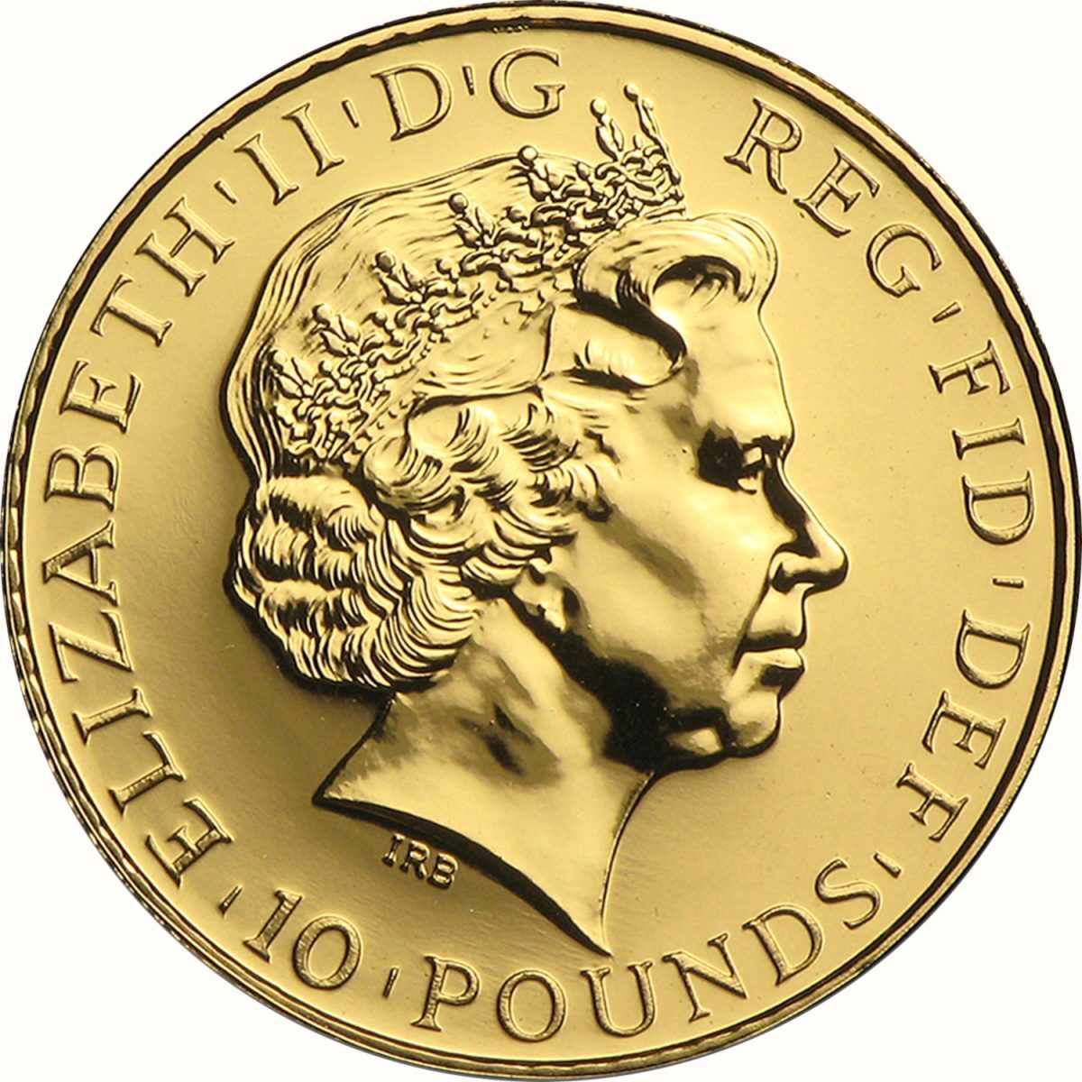 10 Pounds - Elizabeth II Year of the Horse; Fine Gold obverse