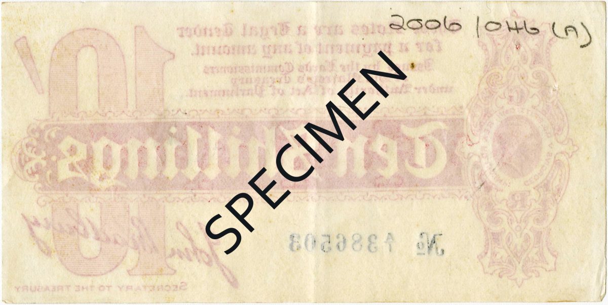 10 Shillings - George V Treasury issue; 1st series