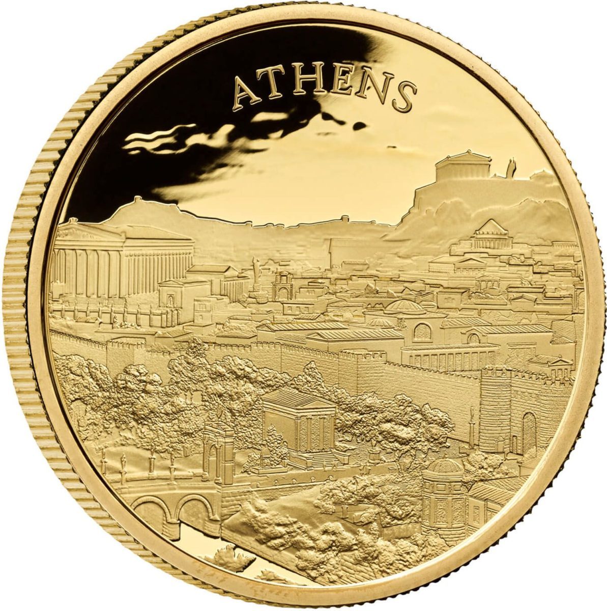 100 Pounds - Charles III Athens; Gold Proof