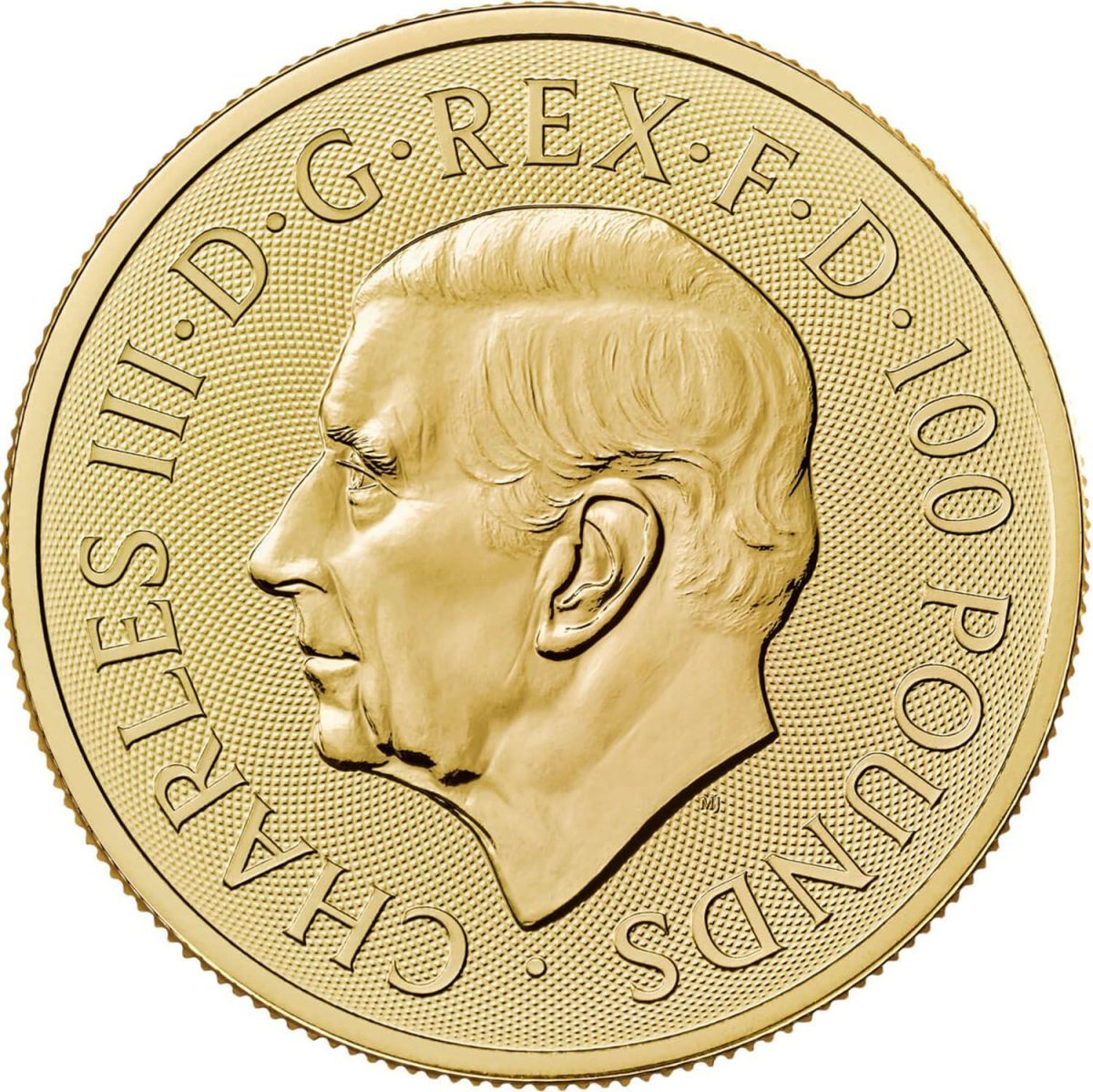 100 Pounds - Charles III Bond Films of the 1970s; 1oz Fine Gold obverse