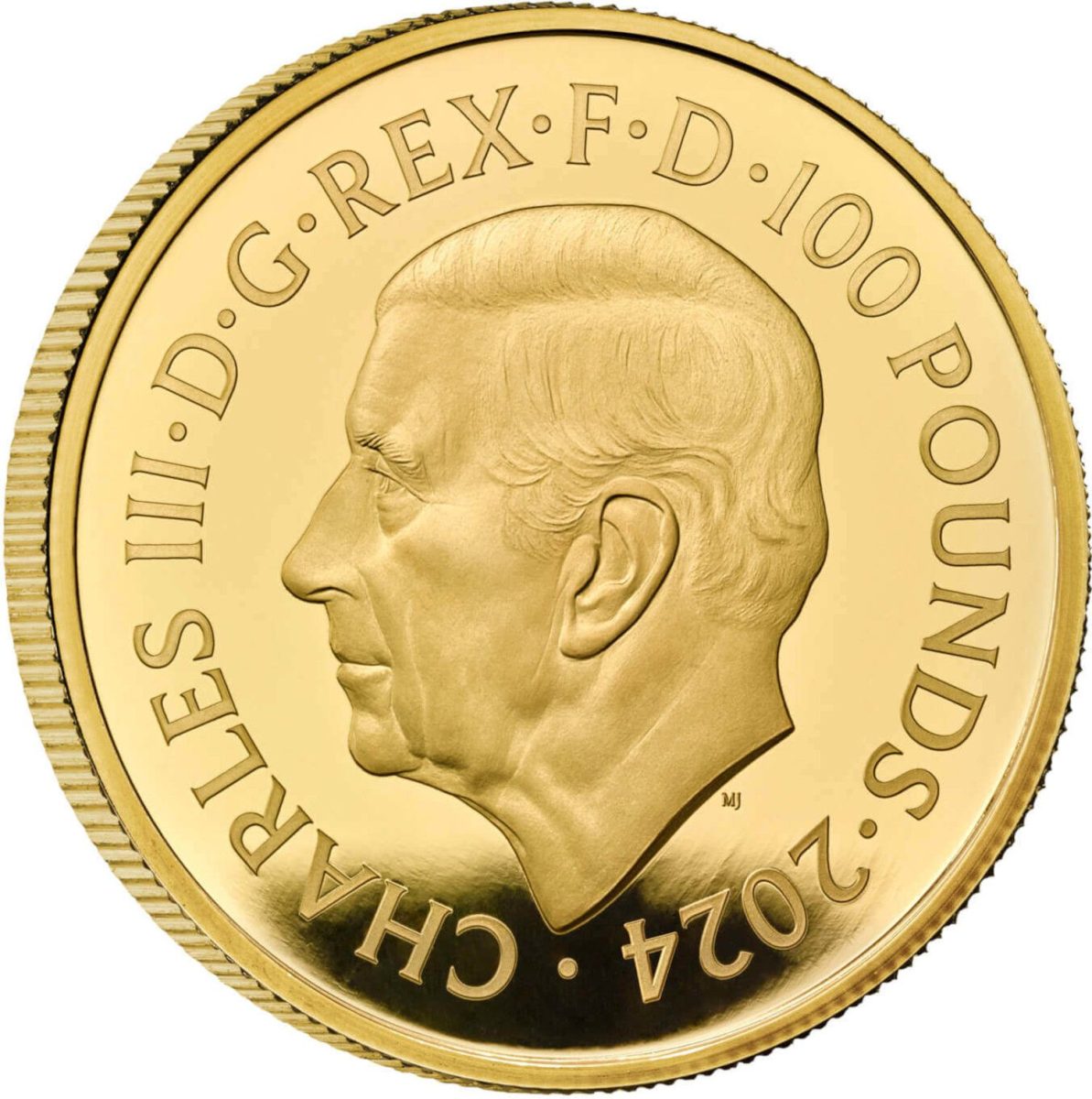 100 Pounds - Charles III Bond Films of the 1980s; Gold Proof obverse