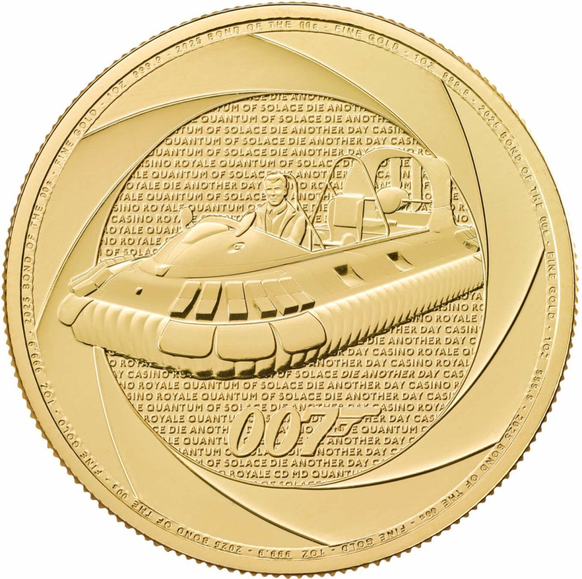 100 Pounds - Charles III Bond Films of the 2000s; 1oz Fine Gold